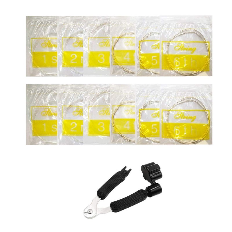 JYsun Clear Nylon Classical Guitar Strings 2 Full Sets, With Winder Cutter Pin Puller 3 in 1 Restringing Tool - Image 2
